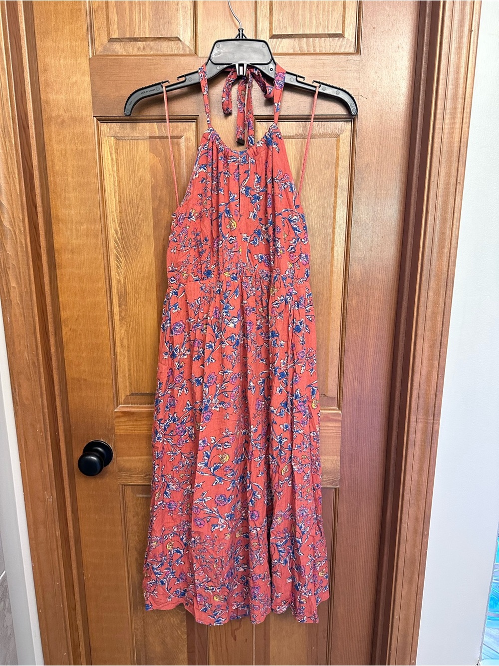 Jessica Simpson Maternity Coral Halter Dress Size S